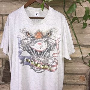 Vintage Harley style tee shirt . (Kanye)